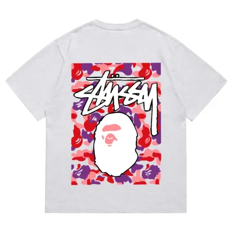Bape x Stussy Tee option 203 ash powder