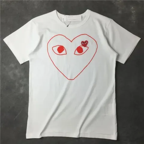 CDG T-Shirts option White red hollow