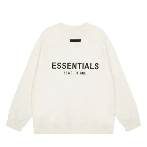 Essentials Hoodie option Crewneck-Oat Ash