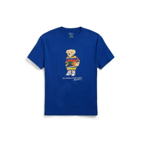 Polo Sport Round Neck T-Shirt option Printed bear blue