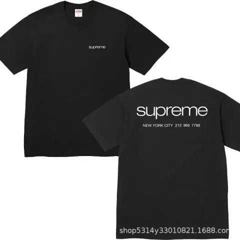 Supreme T-Shirts Devil And Lawyer option B355 Store Information Black