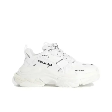 Balenciaga 3S White Shoes option white print