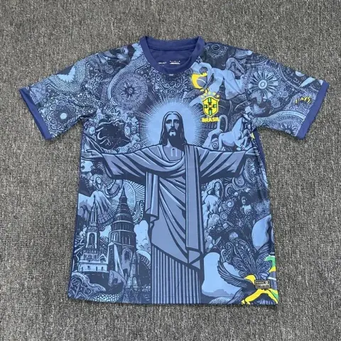 Poland Jersey 2024 (Player) option 24-25 Brazil Jesus Edition Blue