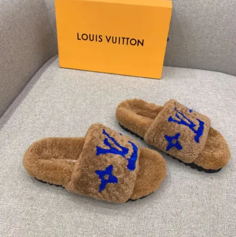 LV Bom Dia Shoes option brown blue word