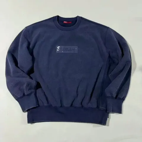 Supreme Zip Hoodie option Crewneck long sleeve wash blue