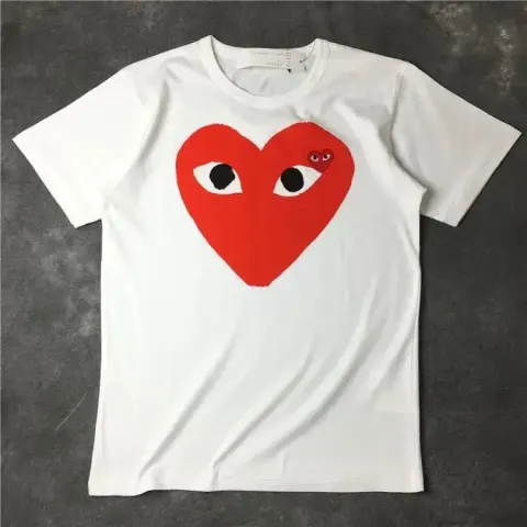 CDG T-Shirts option White Big Red Heart
