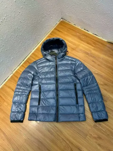 Canada Goose Crofton Hoodie option 2227 oxygen blue red label