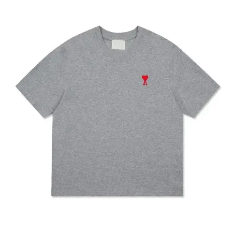 Ami Paris T-Shirts with Small Logo option Little Love-Gray