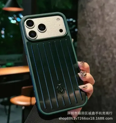 Rimowa iPhone Cases 12-16 Pro Max option Classic green-with packaging