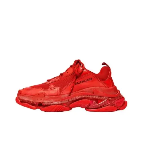 Balenciaga 3S White Shoes option Red