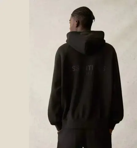Essentials Hoodie option Style II black (no logo on the front and