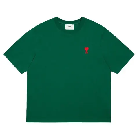 Ami Paris Tees with Small Logo option green