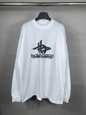 Balenciaga B Logo Long Sleeve option white