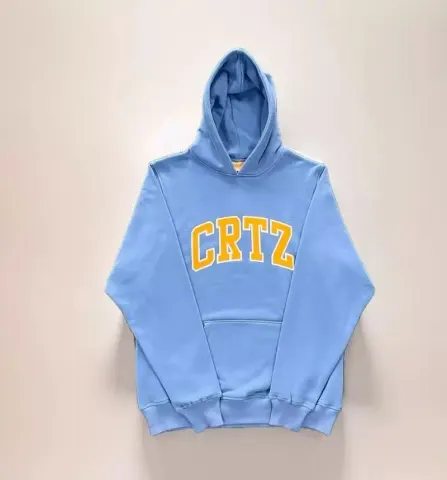 Corteiz Alcatraz Hoodie option Blue and yellow labels