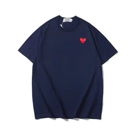 CDG Double Heart Tee option 2331 blue