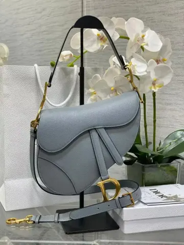 Dior Saddle Bag option Haze Blue 24 × 6 × 18cm