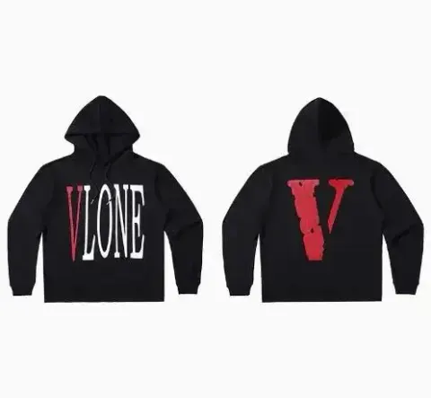 VLONE Hoodie option Vlone black red V