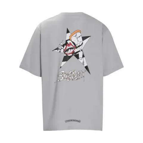 Chrome Hearts Tee option 6018 light gray