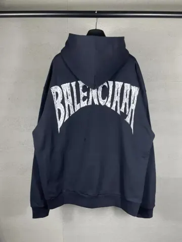 Balenciaga Glittered Logo Hoodie option black