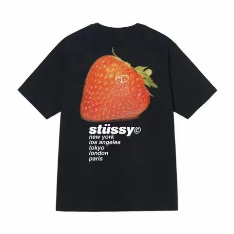 Stussy Tee option Black [Strawberry]]