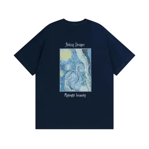 Stussy Tees option 873 navy blue