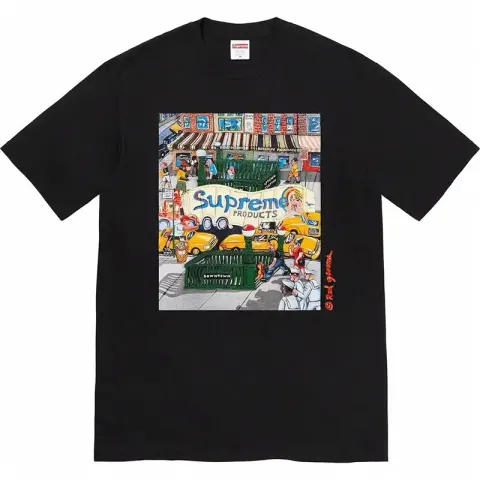 Supreme T-Shirts Devil And Lawyer option B317 Manhattan Street View Black