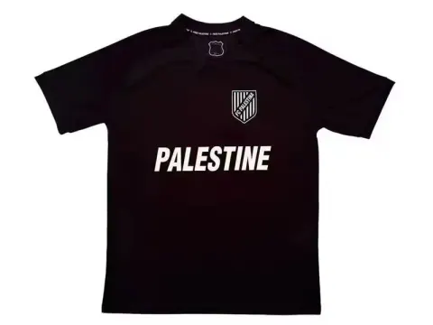 Palestine Jersey option Palestinian anniversary in black English