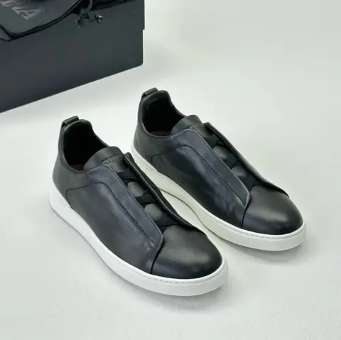 Zegna Triple Stitch Shoes option black and white