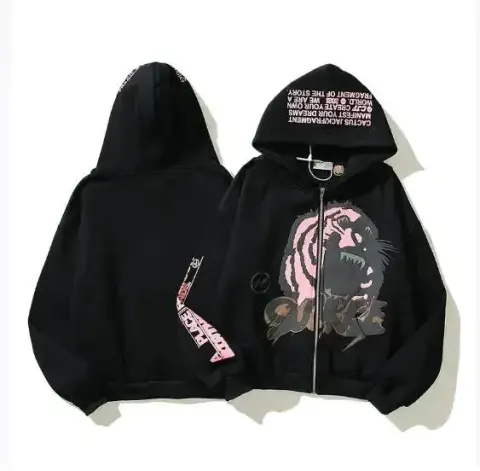Travis Scott Zip Hoodie option W18 Black