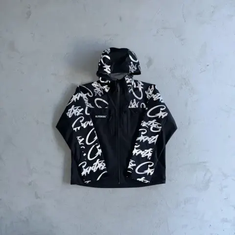 Corteiz Pink Windbreaker with Monogram on Sleeves option black