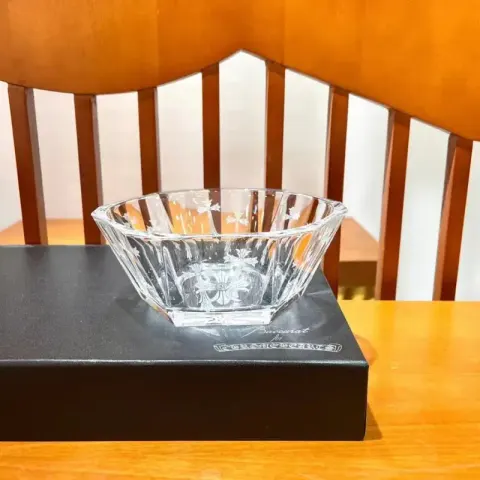 Chrome Hearts Glass option Crystal Small Fruit Plate, Gift Box Packaging