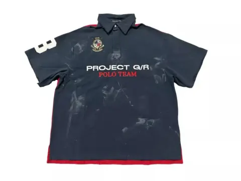 GRAILZ Polo option Blue red stitching [short sleeve version