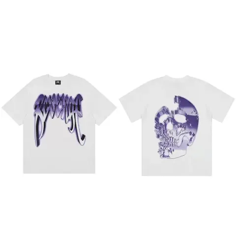 Revenge T-Shirts option Violet White Purple Metal Skull Head