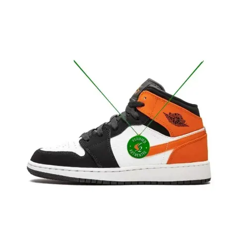 Off-White AJ1 University Blue option Mid-top black and orange