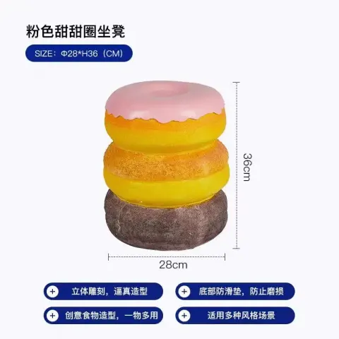 Money Stool option Donuts Pink