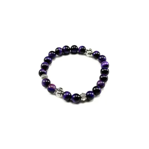 Chrome Hearts Beat Bracelet option Purple Tiger Eye Stone