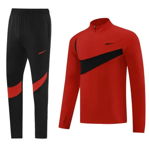 Nike Black-White Tracksuit Set option NK07 red suit