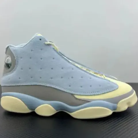 Jordan 13 Chicago option SoleFly x Aj13 light blue