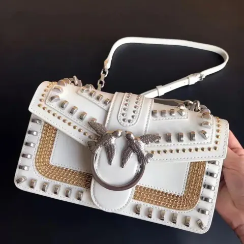 Pinko Bag option 20 Rivet White Small