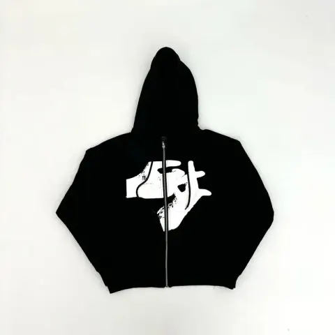 Playboi Carti WLR Merch Zip Up Hoodie option Black
