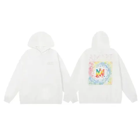 Amiri Paint Splatter Hoodie option 864 white