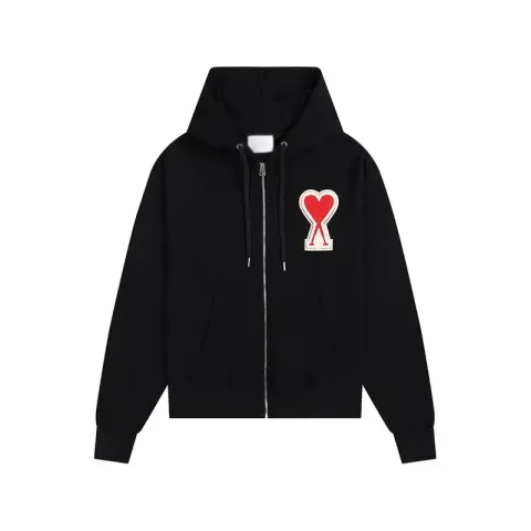 CDG Hearts Hoodie option Black-Red -404#
