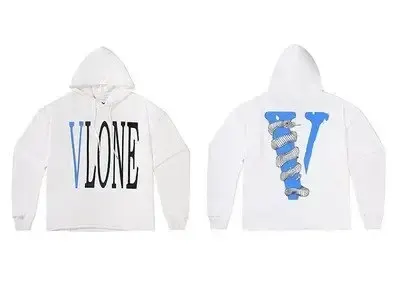 VLONE Hoodie option Vlone white blue V