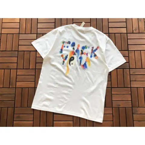 Supreme X Ducati T-Shirt option B366 Yin Yang Tai Chi Print White