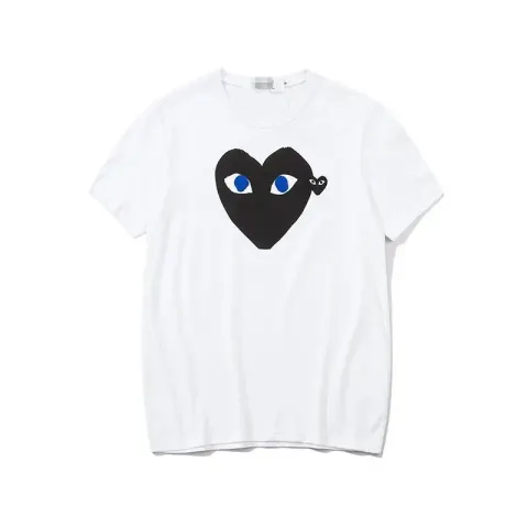 CDG Double Heart Tee option 2303 black