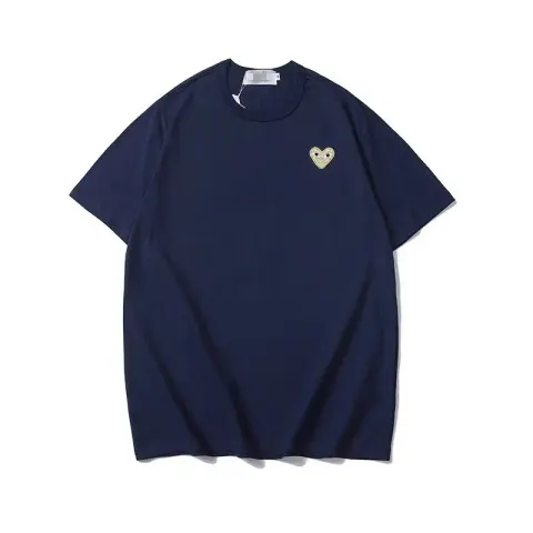 CDG Double Heart Tee option 2332 blue
