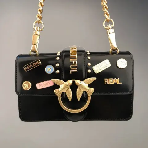 Pinko Bag option Medal Black Small Size