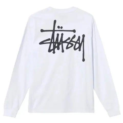 Stussy T-shirt option White basic long sleeve]