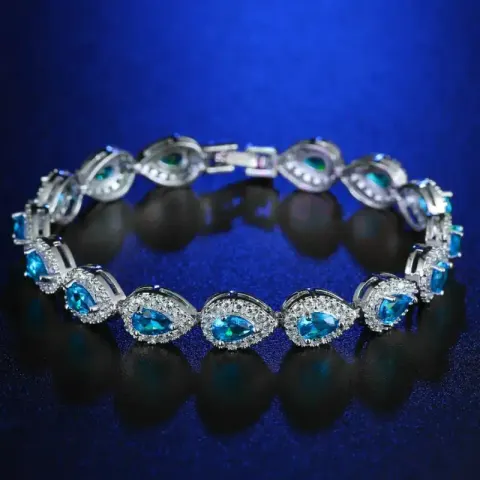 Random Bracelet option KSB00039 Platinum Sky Blue