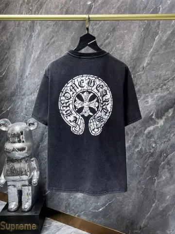 Chrome Hearts Leather Tee's (30+ Styles) option 8773 wash water black